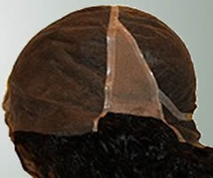 Full lace cap wigs with stretch ear tabs Lace cap wigs with tabs at the ears