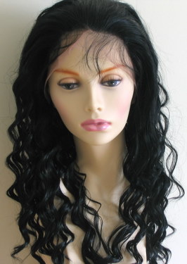 Synthetic lace front wig with baby hair Synthetic lace front wig with baby hair